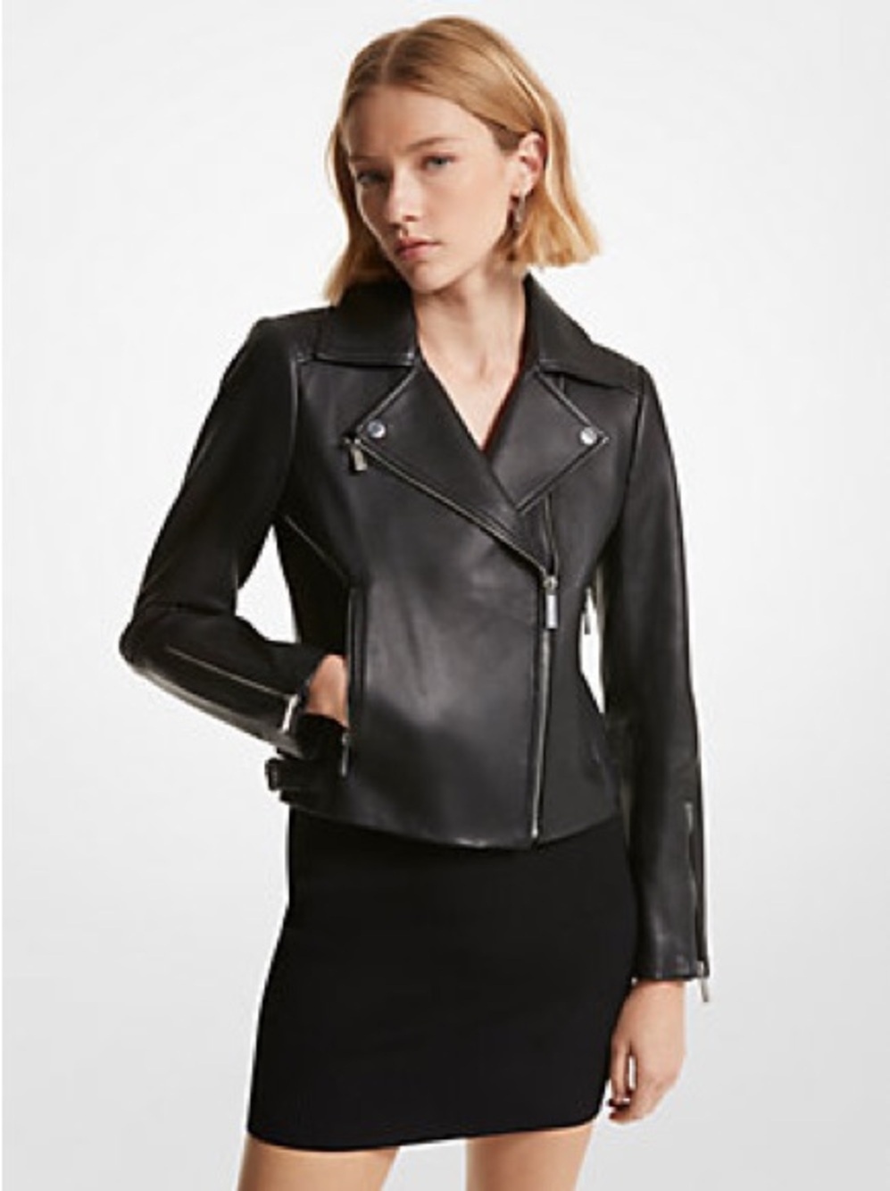 Michael Kors Moto Leather Jacket